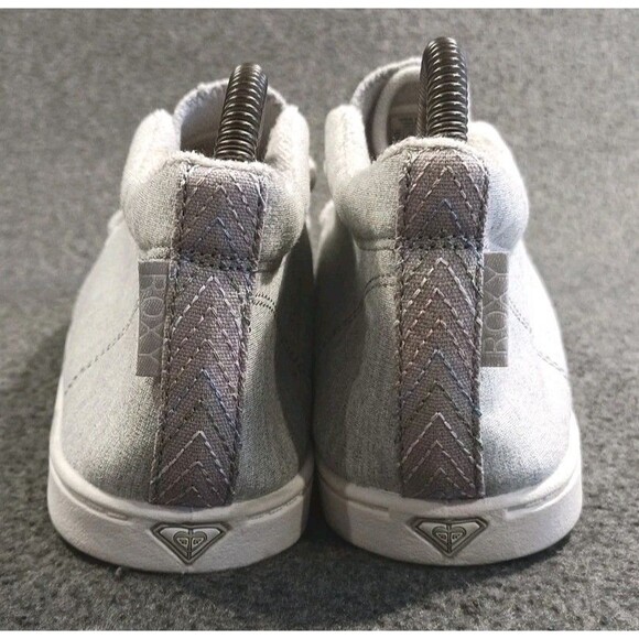 Roxy Women's Minnow Wally Mid Top Lace Up Jersey Shoe Gray Size 8 - Picture 9 of 16